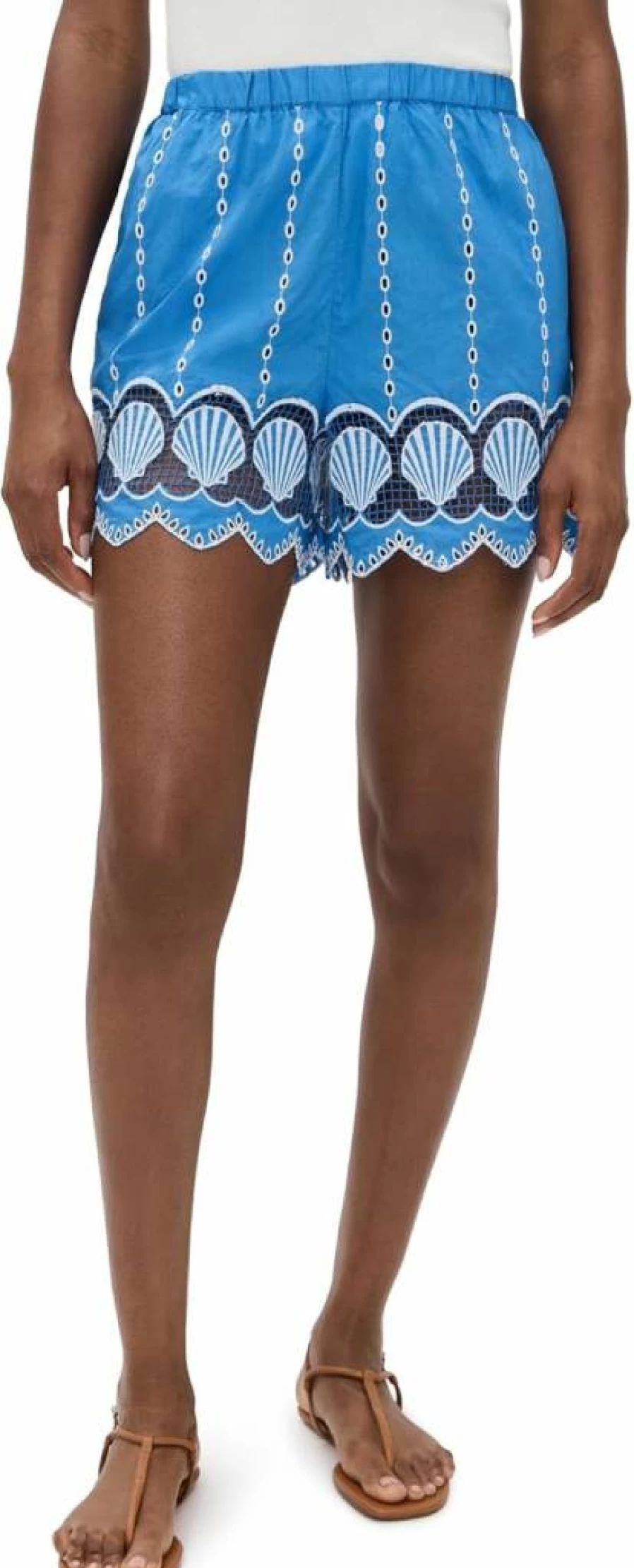 Rails Women's High-Waisted Mai Denim Shorts - Classic Blue Distressed Denim Cutoffs for Summer