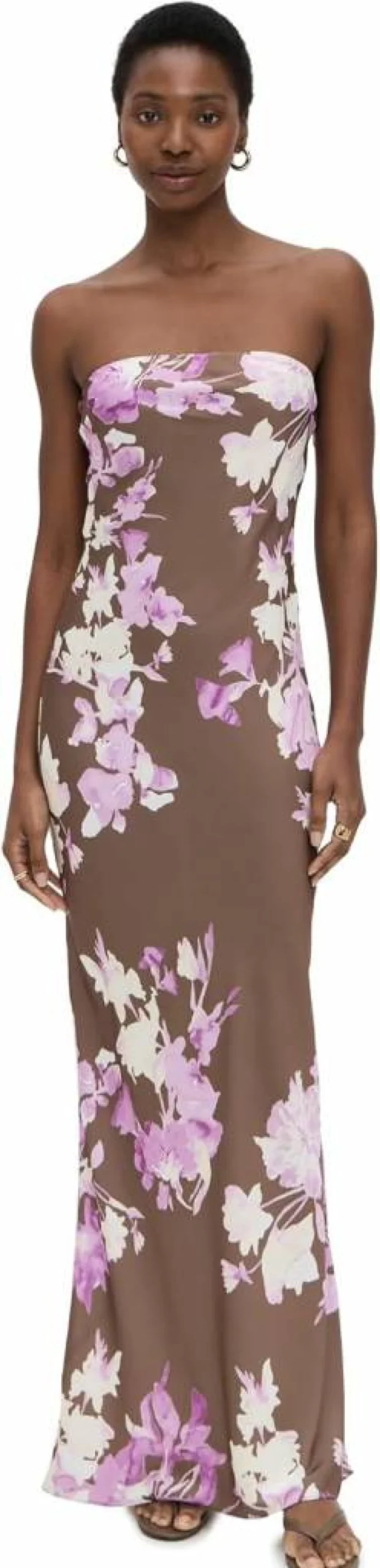 ROCOCO SAND Women's Elegant Strapless Maxi Dress - Summer Beach Wedding Party Long Dress