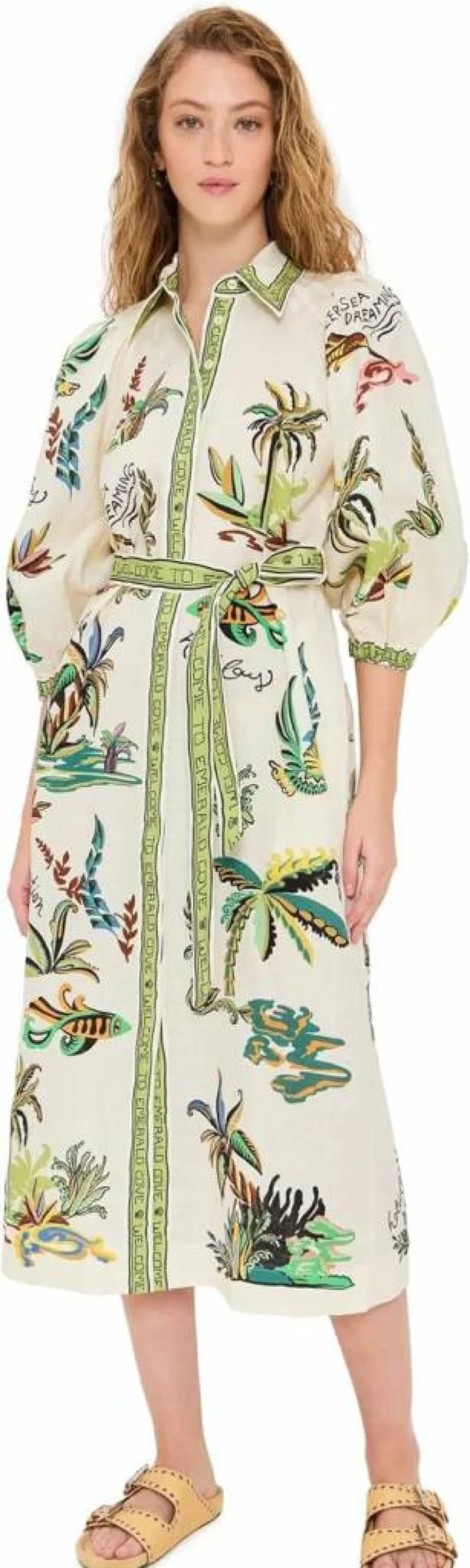 Alemais Women's Day Dream Linen Shirtdress - Lightweight Summer Dress with Button Front