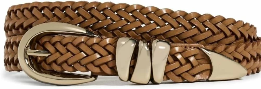 Madewell Women's Triple Metal Keeper Woven Belt - Stylish Adjustable Waist Accessory