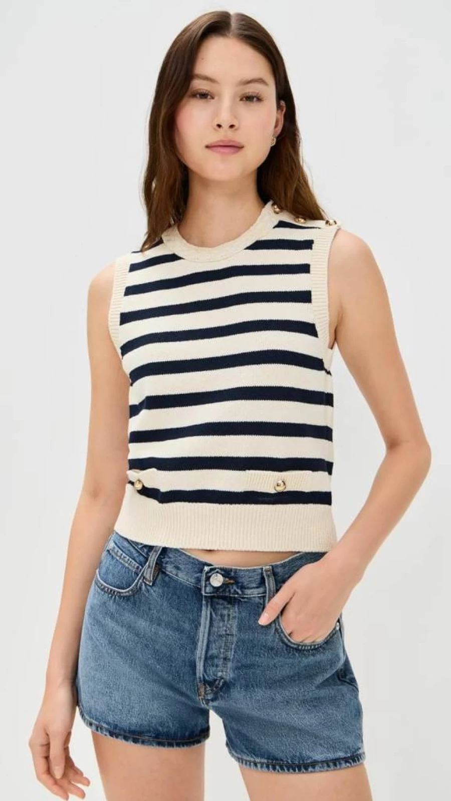 FRAME Women's The Harbor Vest - Classic Casual Outerwear Coat