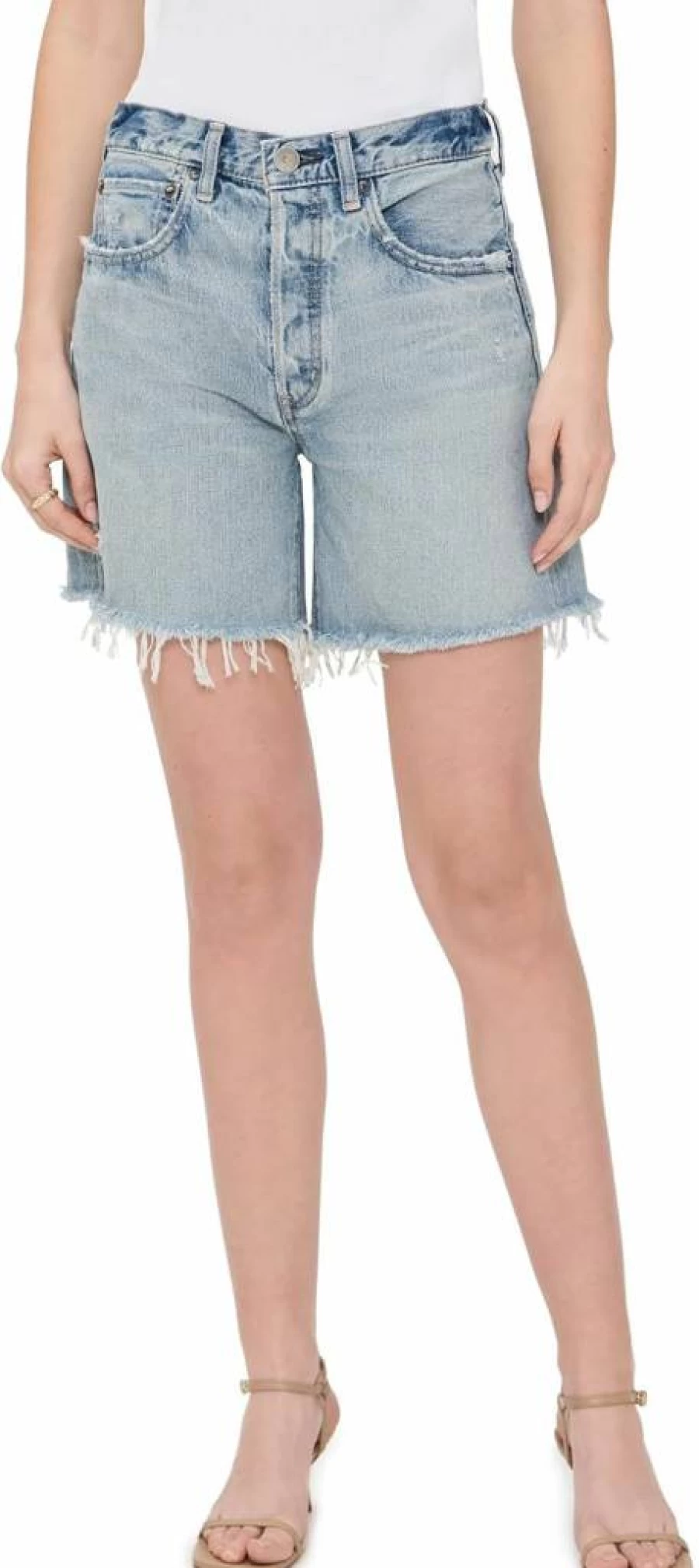 MOUSSY VINTAGE Women's High-Waisted Nolita Denim Shorts - Retro Fashion Casual Style