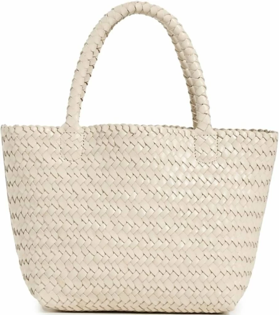 Madewell Women's Small Woven Straw Tote Bag - Handmade Boho Beach Purse for Women