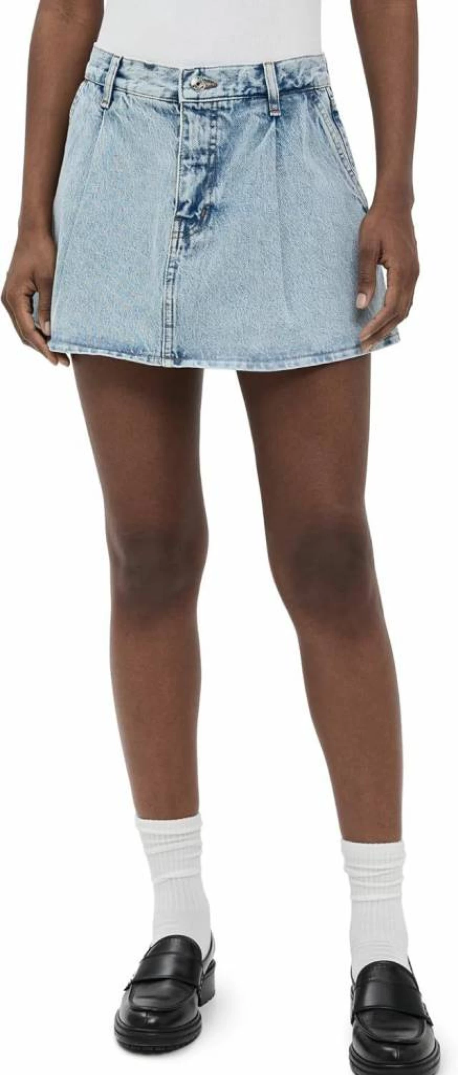 FRAME Women's Pleated Skirt - High Waist A-Line Style for Casual & Office Wear