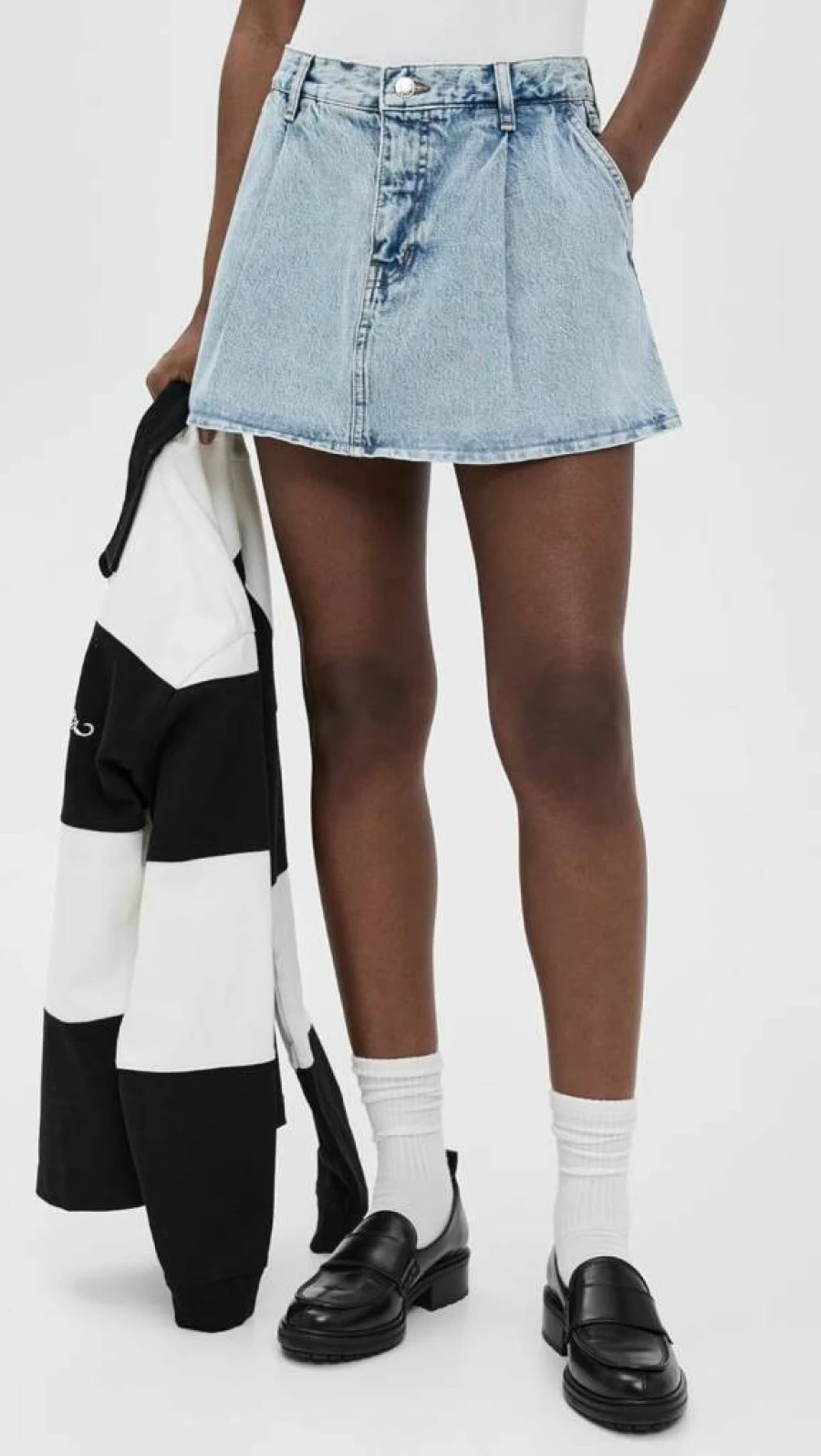 FRAME Women's Pleated Skirt - High Waist A-Line Style for Casual & Office Wear