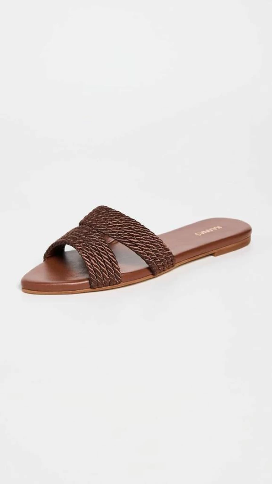 KAANAS Women's Ivy Pointed Toe Slides - Comfortable Corded Sandals for Women