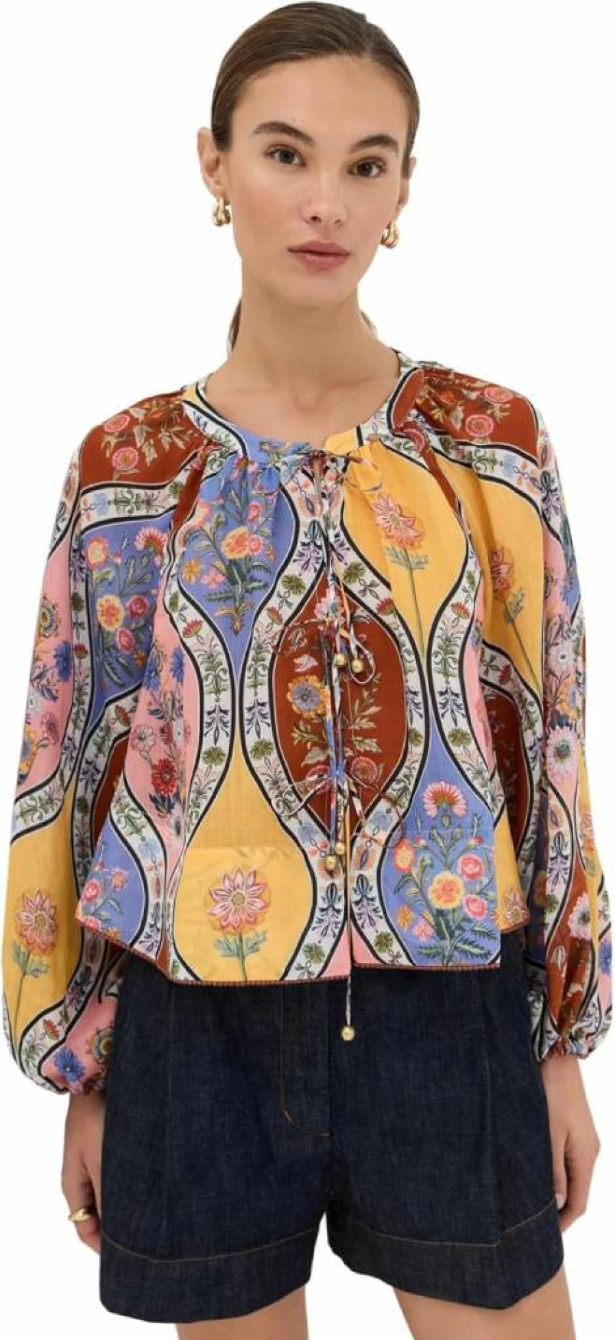 Borgo de Nor Women's Henri Top - Stylish Casual Blouse for Women