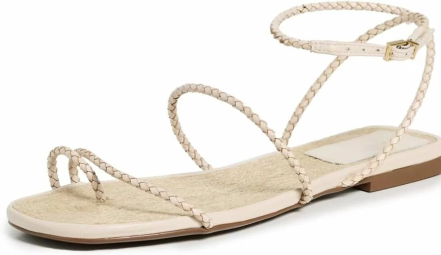 SCHUTZ Kaya Women's Straw Flat Sandals | Comfortable Summer Slide Shoes