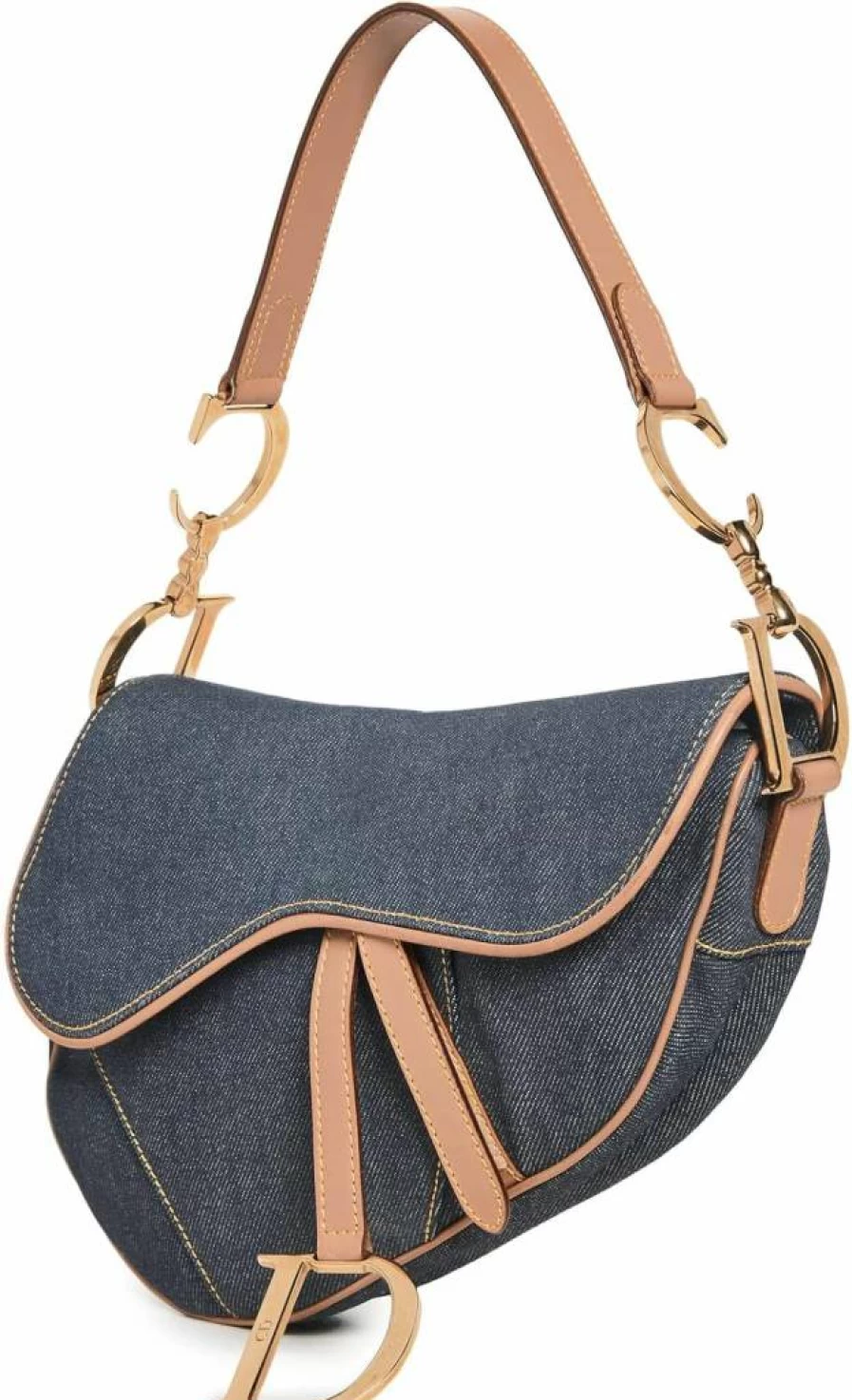 Dior Women's Vintage Denim Saddle Bag - Pre-Owned Designer Handbag