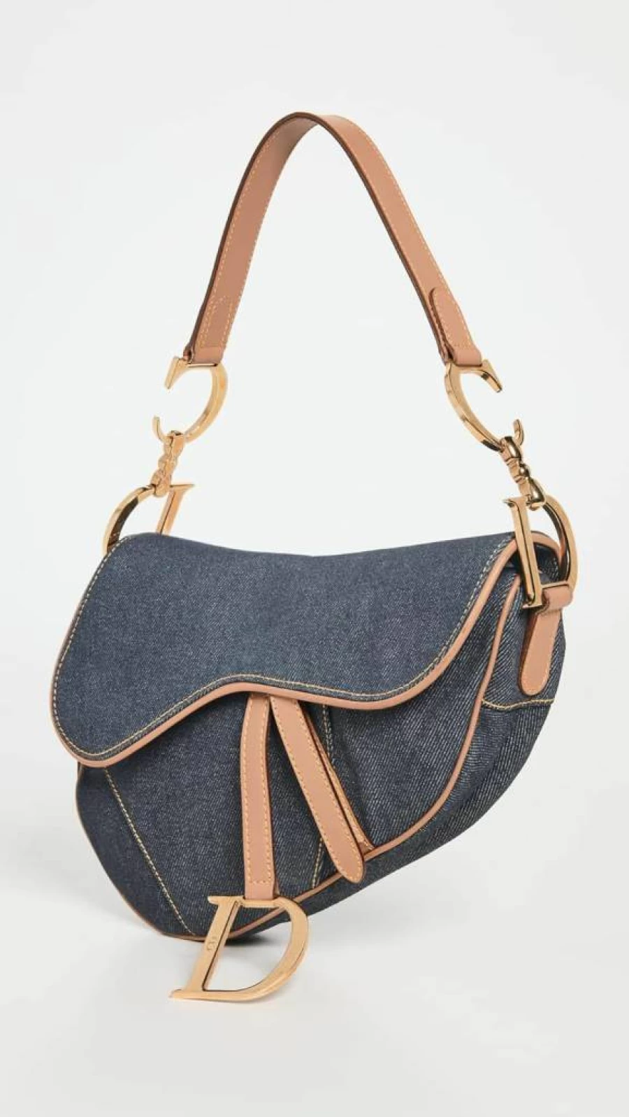 Dior Women's Vintage Denim Saddle Bag - Pre-Owned Designer Handbag