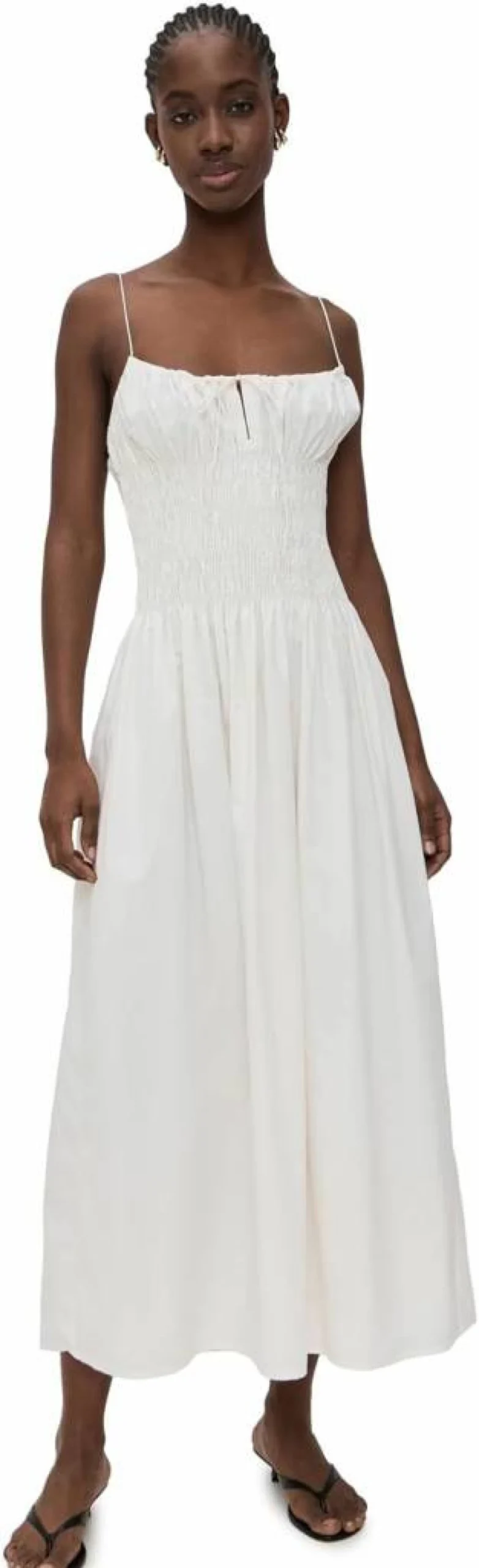 FAITHFULL THE BRAND Women's Aya String Midi Dress - Boho Floral Print Summer Beach Dress