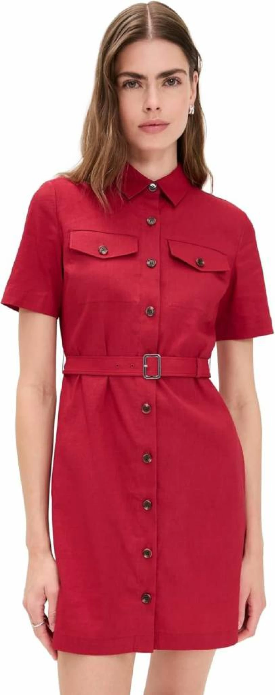 Theory Women's Mini Dress - Slim Fit Stretch Wool Blend Office Dress