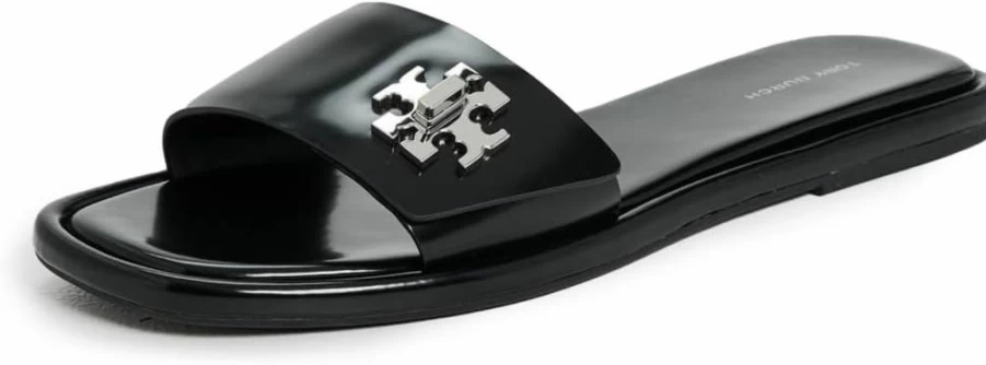 Tory Burch Women's T-Lock Slide Sandals | Comfortable Designer Slides for Women