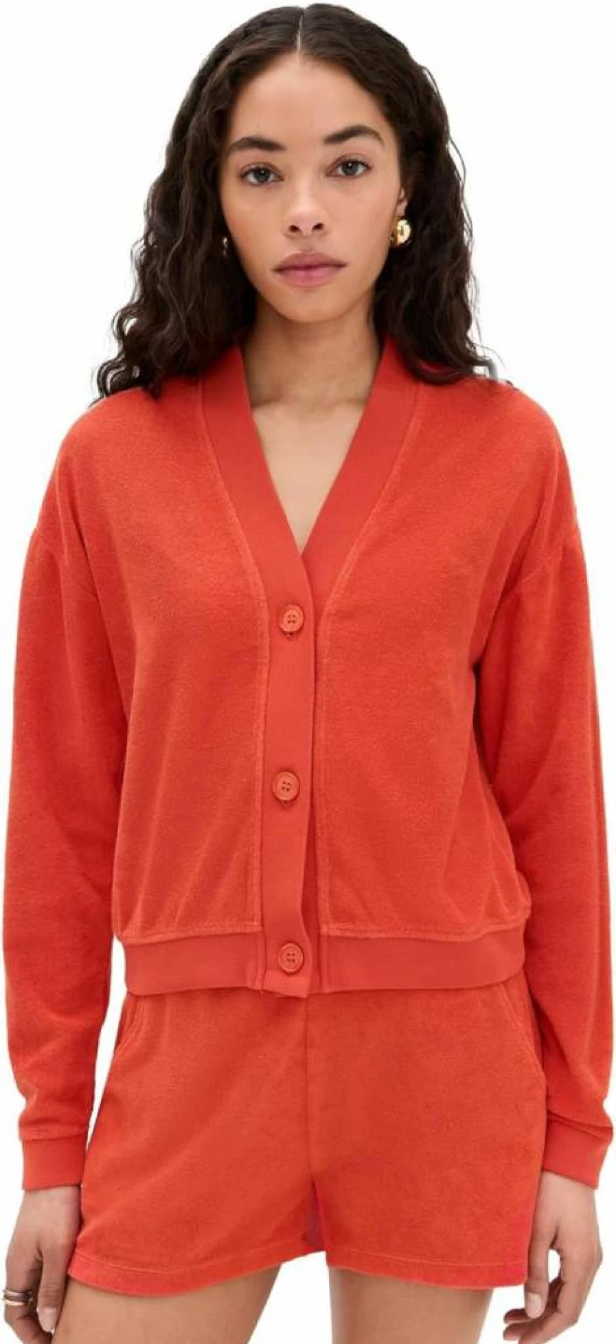KULE Women's Terry Bay Cardigan - Soft Cotton Knit Sweater for Women