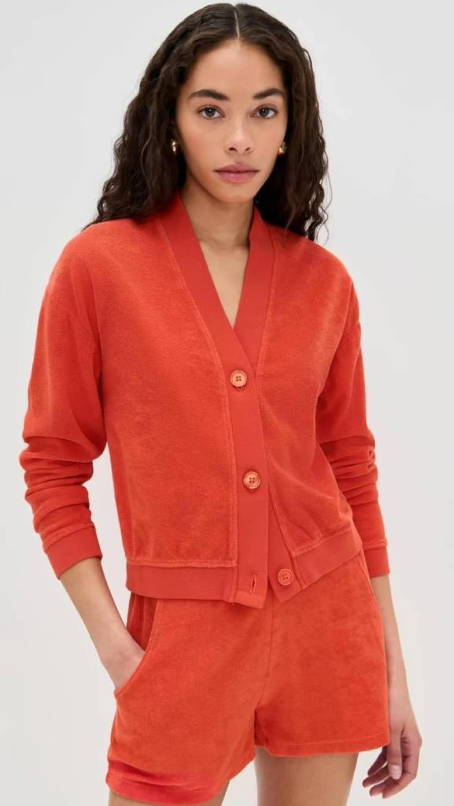 KULE Women's Terry Bay Cardigan - Soft Cotton Knit Sweater for Women