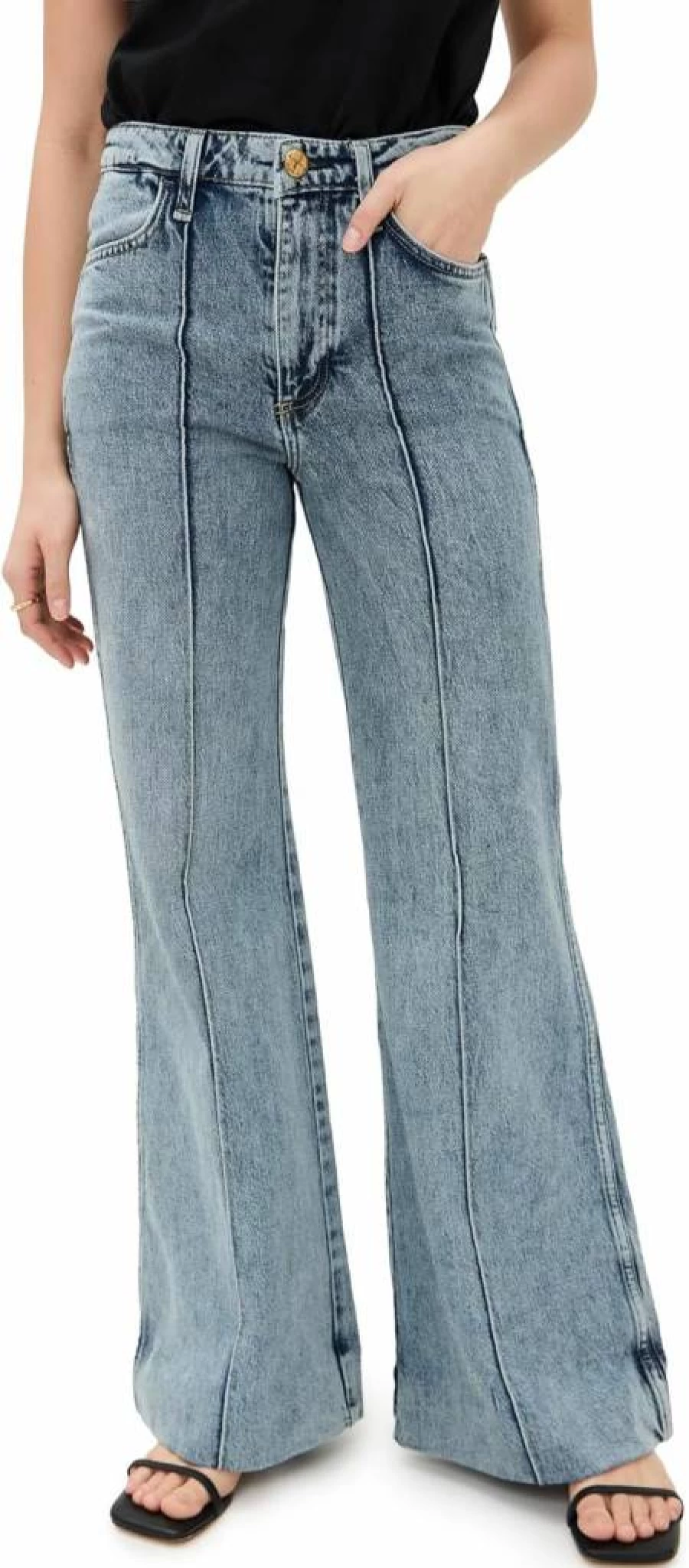Rag & Bone Women's Skylar High-Rise Slim Fit Trouser Jeans - Classic Blue Denim Pants for Women