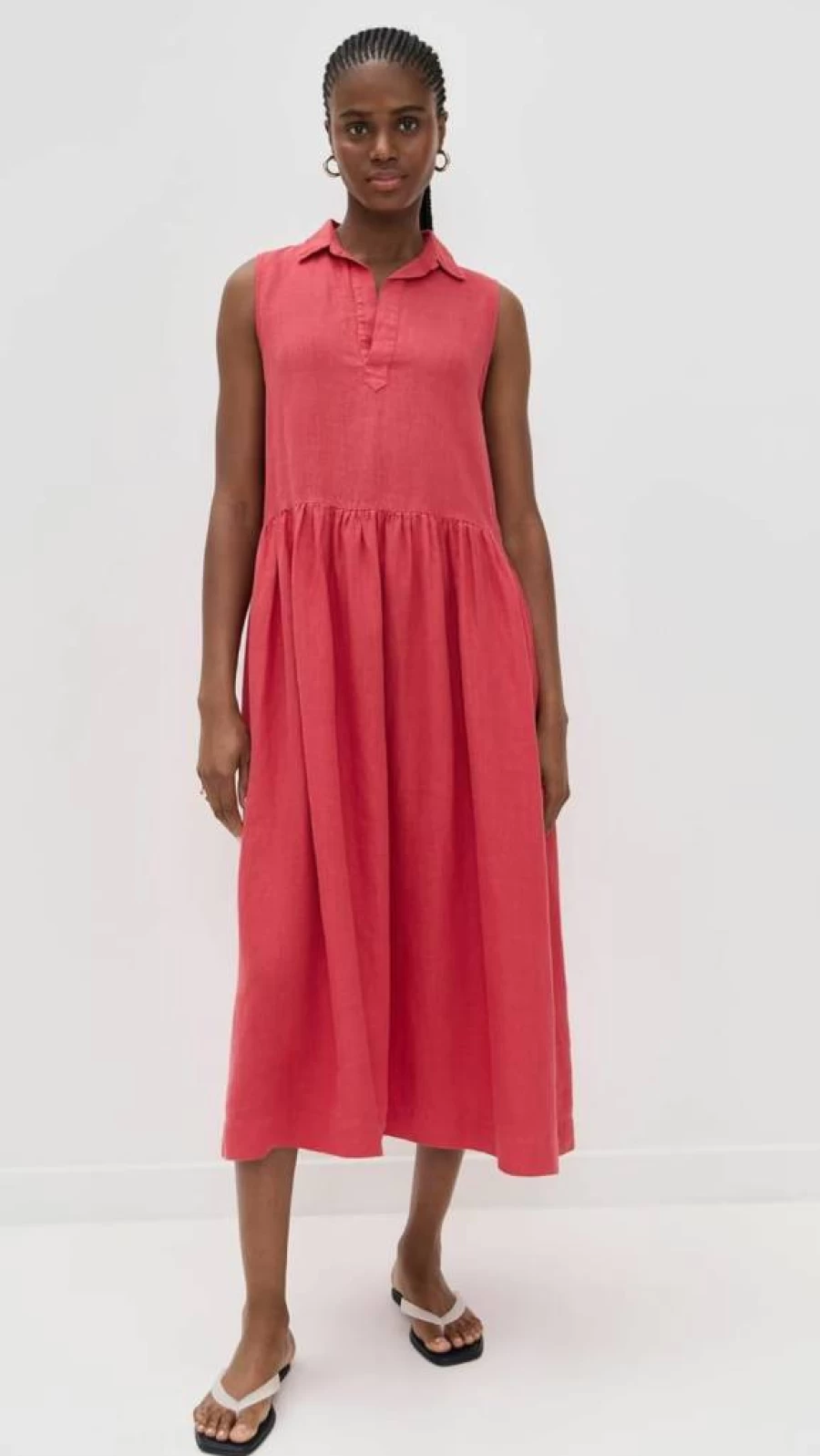Frank & Eileen Women's Sleeveless Shirtdress - Classic Popover Style Dress for Women