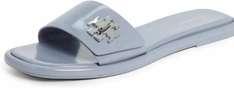 Tory Burch Women's T-Lock Slide Sandals | Luxury Leather Slides with Signature T-Logo Design