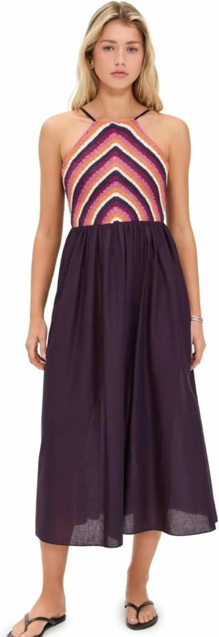 Playa Lucila Women's Crochet Halter Dress - Boho Beach Summer Dress