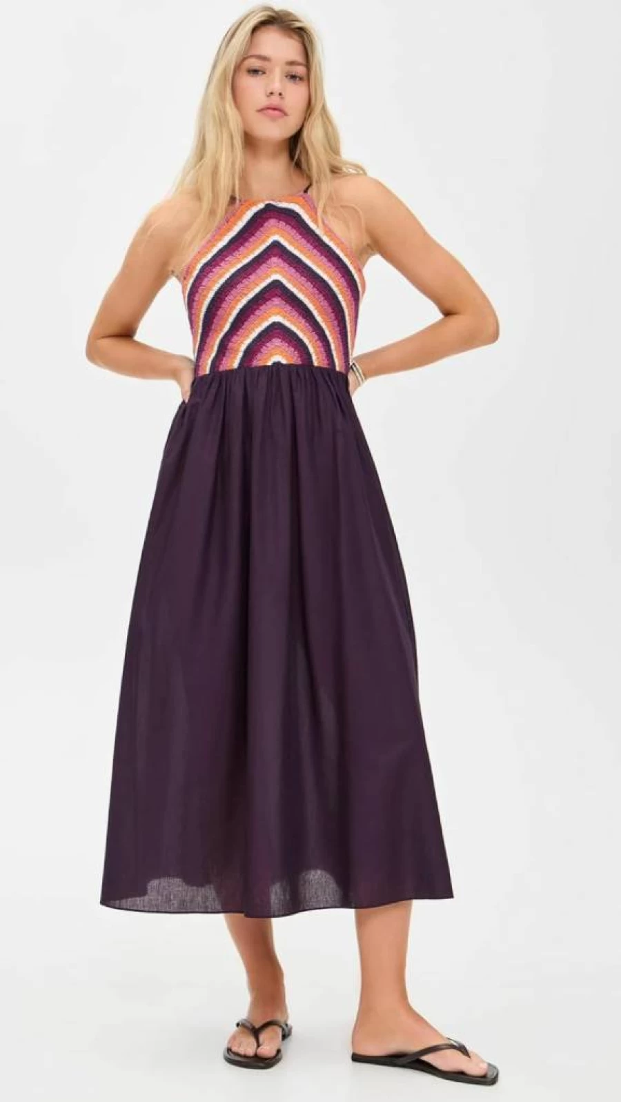 Playa Lucila Women's Crochet Halter Dress - Boho Beach Summer Dress