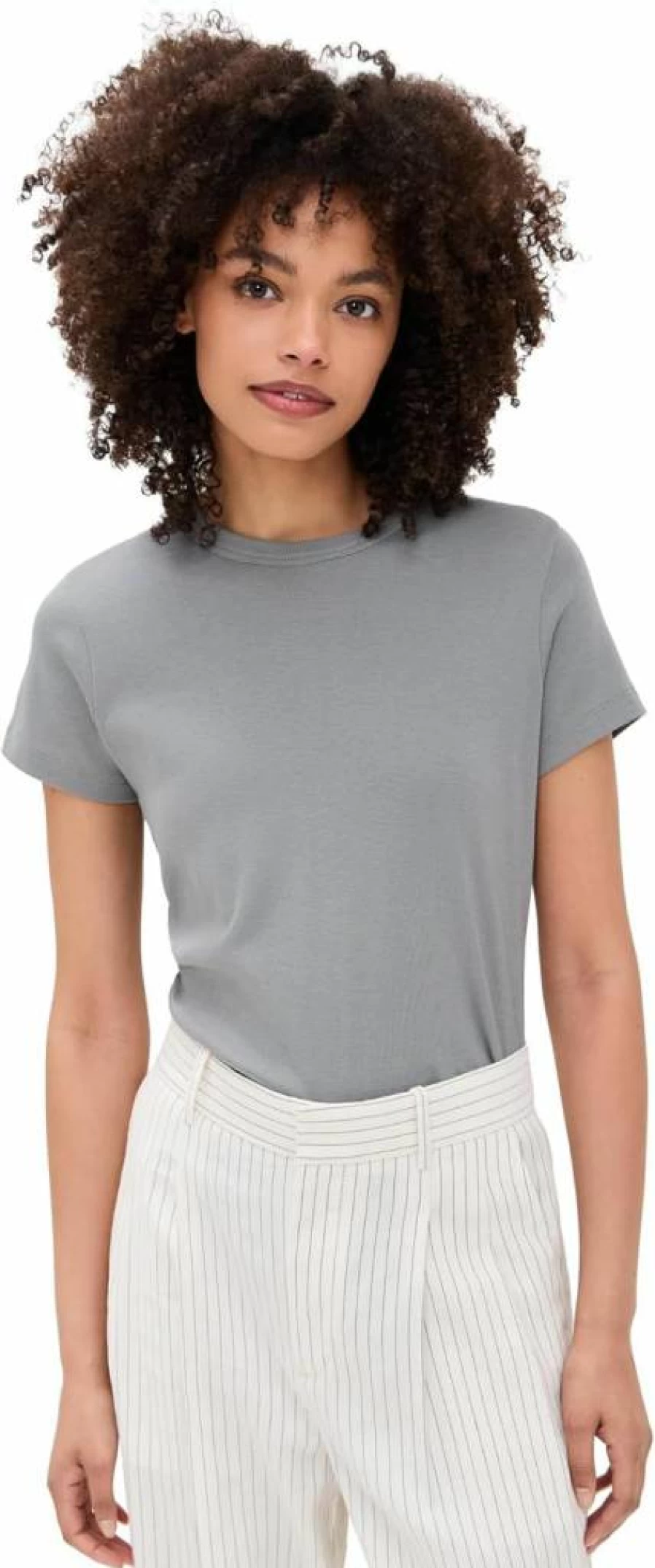 Vince Women's Vintage 90s Shrunken T-Shirt | Soft Cotton Short Sleeve Tee