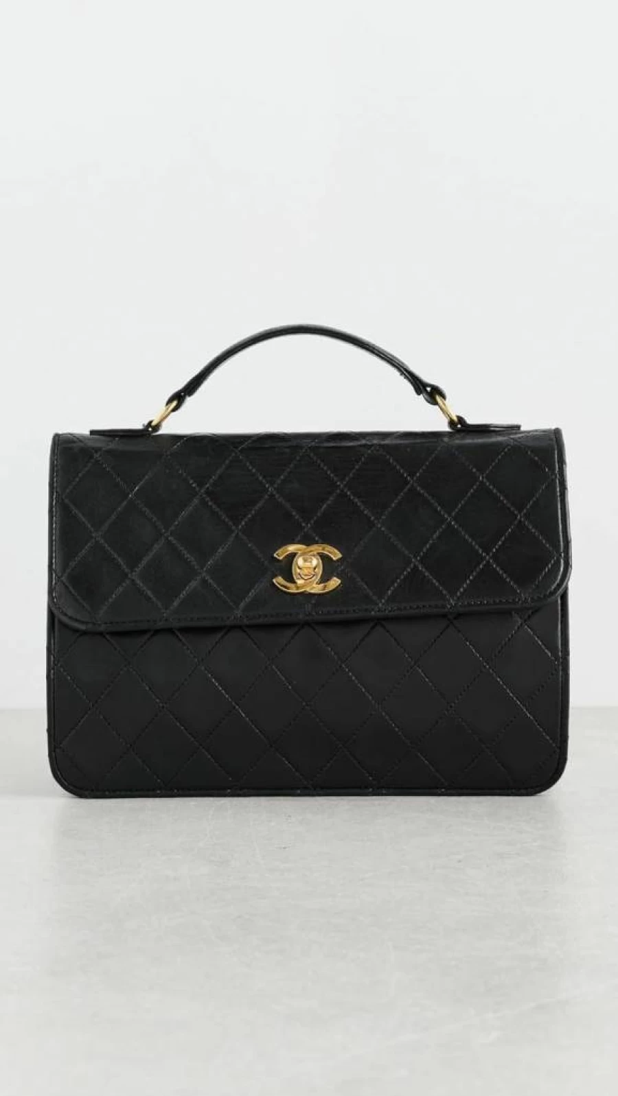 Chanel Vintage Lambskin 2-Way Shoulder Bag for Women - Pre-Owned Luxury Handbag