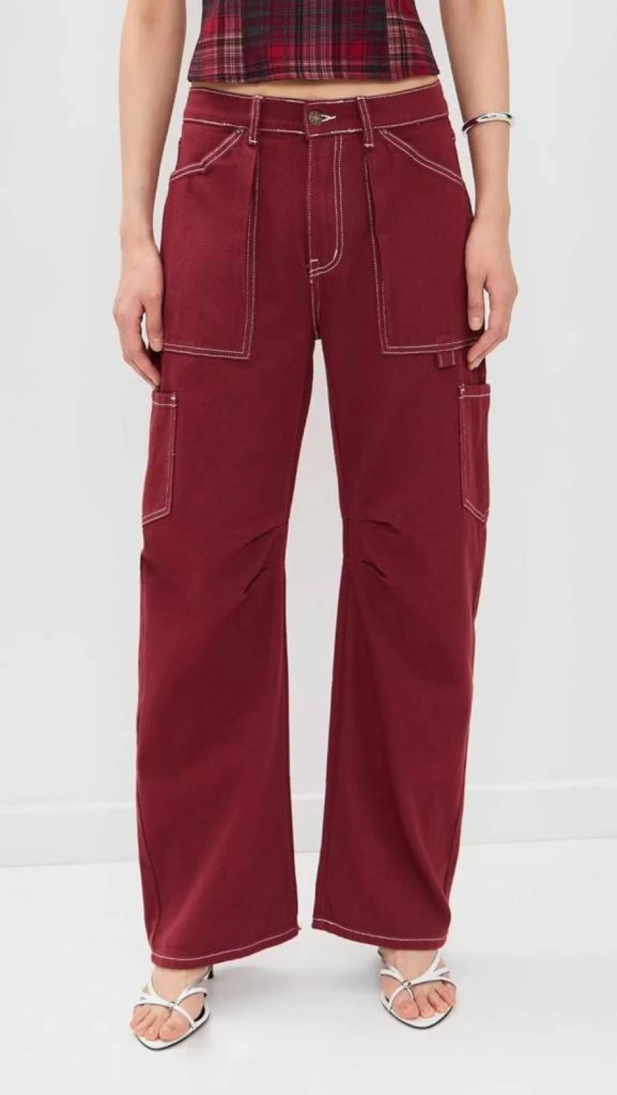 Lioness Women's Miami Vice High-Waisted Distressed Jeans - 80s Retro Vintage Denim Pants