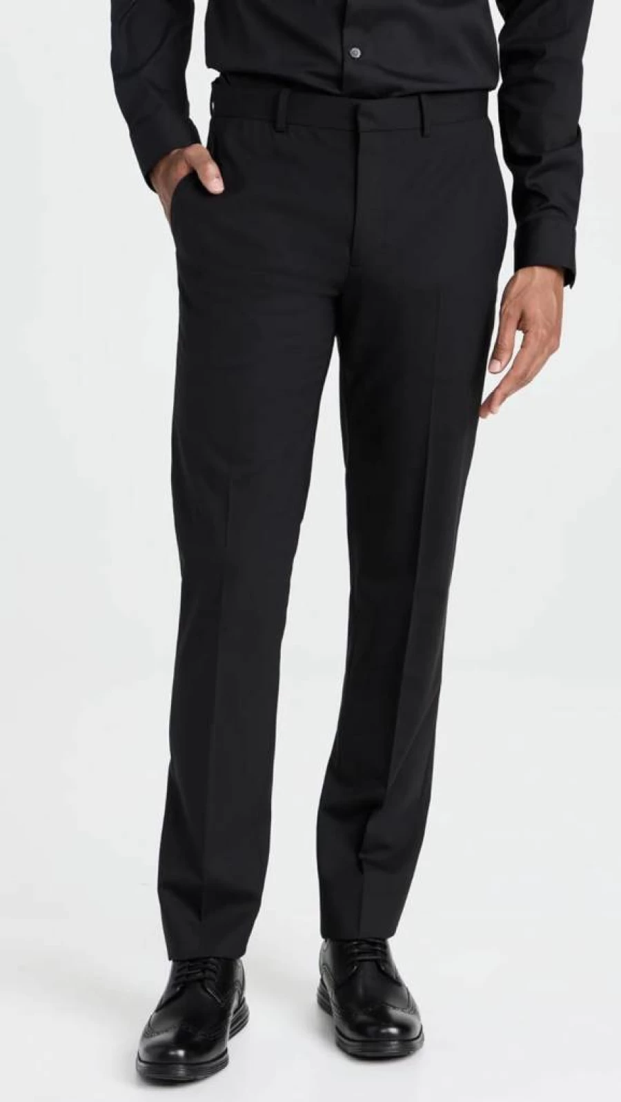 Theory Men's Mayer Wool Dress Pants - Stretch Comfort Fit Tailored Trousers for Business & Office