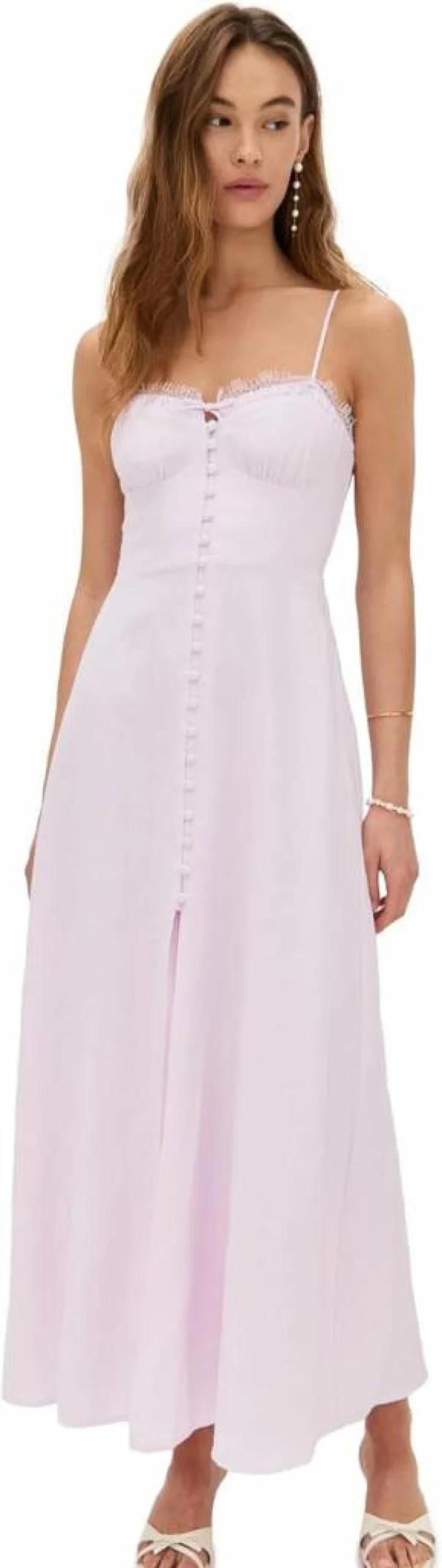 LOVESHACKFANCY Women's Linella Floral Dress - Boho Chic Summer Dress with Ruffles