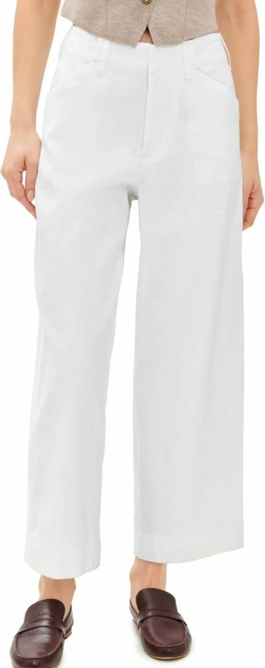 Rag & Bone Women's Banks High-Waisted Linen Pants - Lightweight Summer Trousers with Relaxed Fit