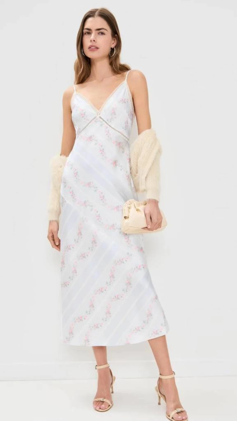 LOVESHACKFANCY Women's Ermon Floral Dress - Boho Chic Summer Dress with Ruffles