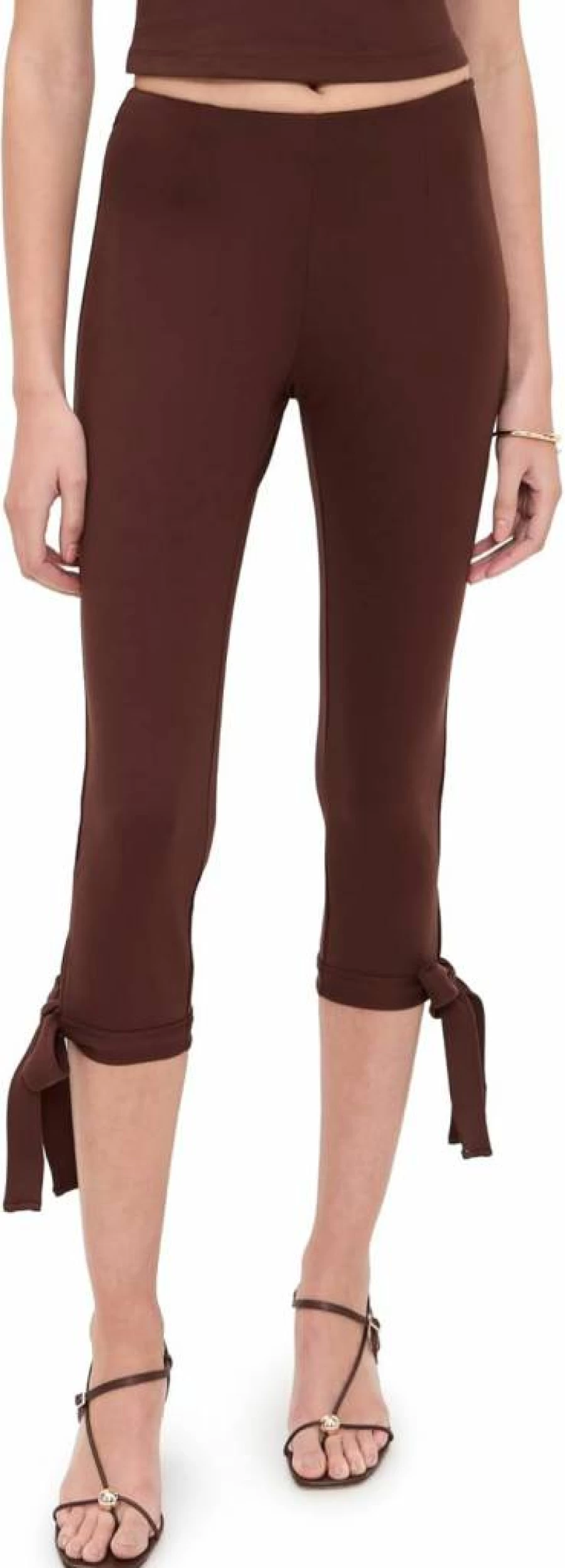 Miaou Women's Emma High-Rise Stretch Denim Capris - Trendy Casual Ankle Pants