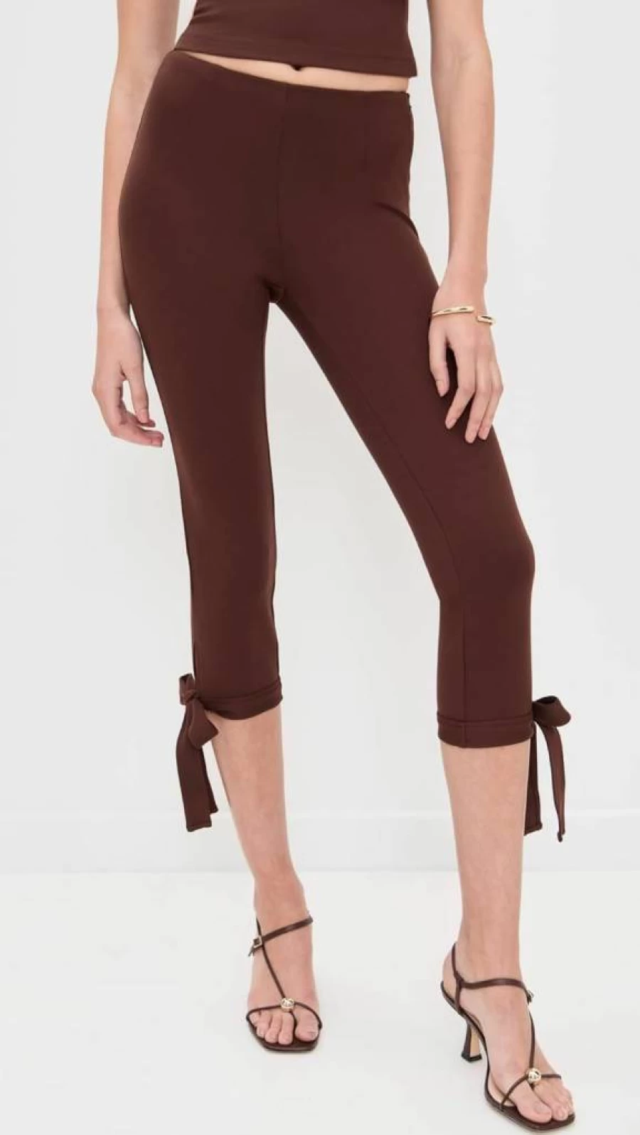 Miaou Women's Emma High-Rise Stretch Denim Capris - Trendy Casual Ankle Pants