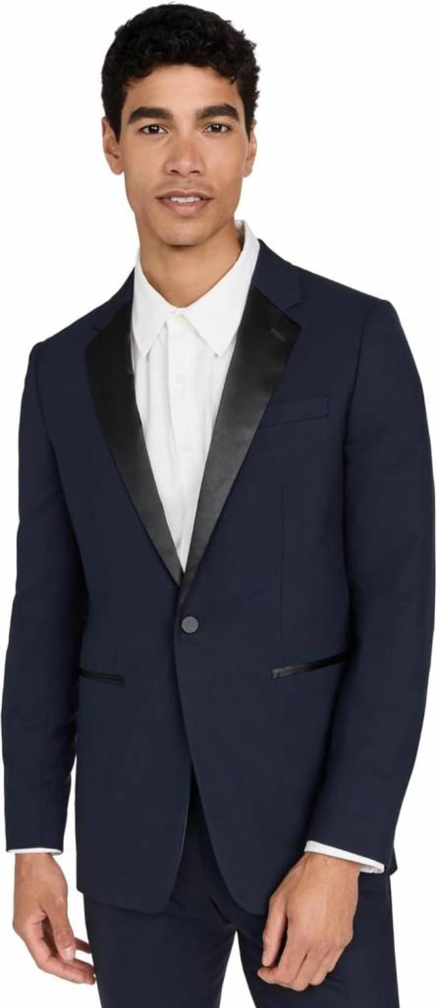 Theory Men's Chambers Slim Fit Tuxedo Jacket - Formal Black Blazer for Weddings & Events