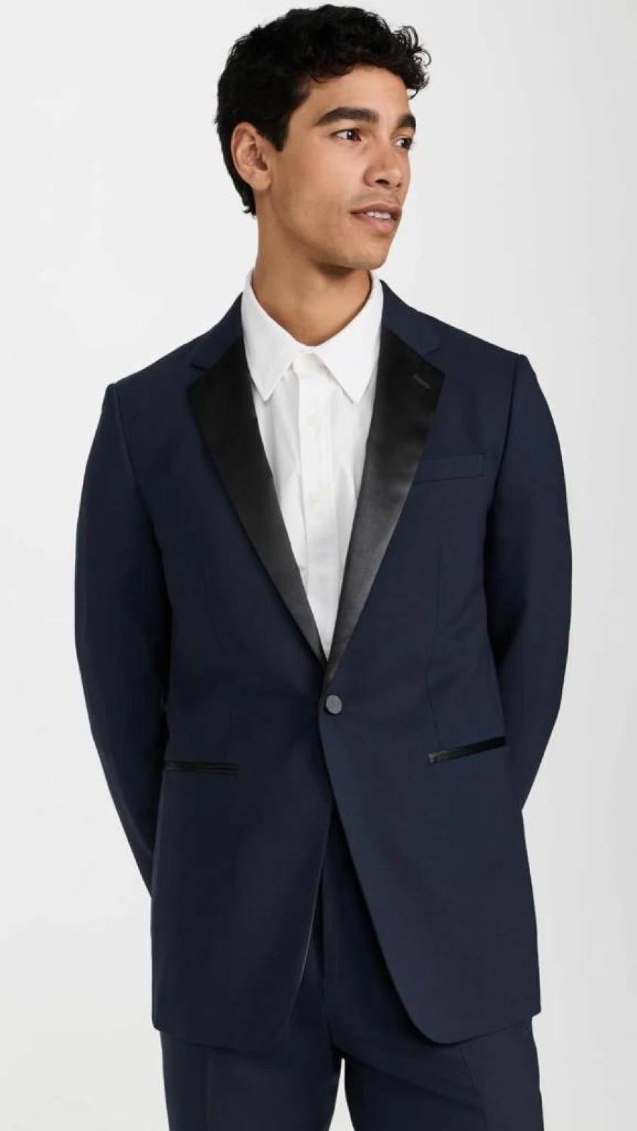 Theory Men's Chambers Slim Fit Tuxedo Jacket - Formal Black Blazer for Weddings & Events