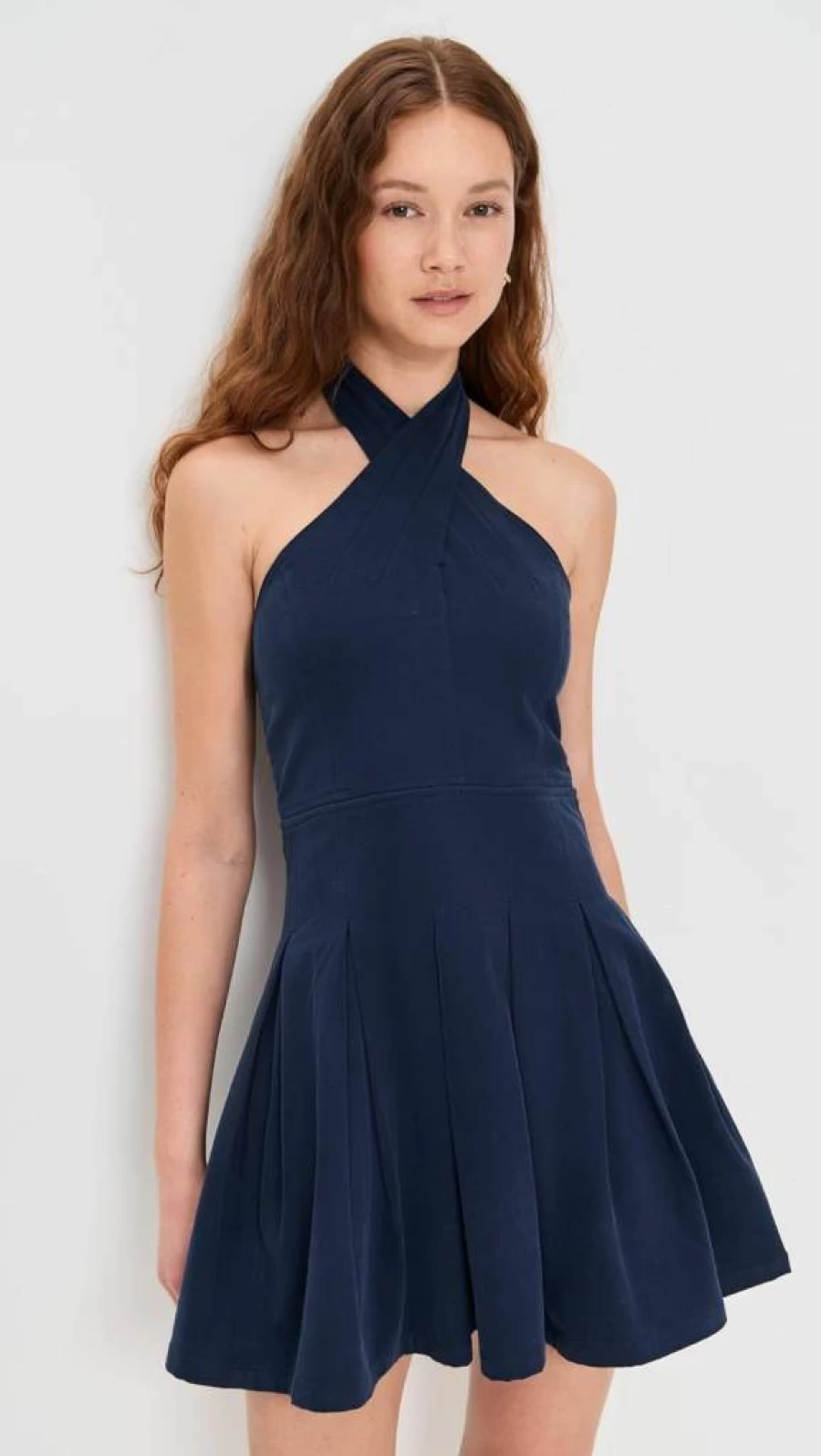 DL1961 Women's Stretch Denim Halter Mini Dress - High Waisted Summer Outfit