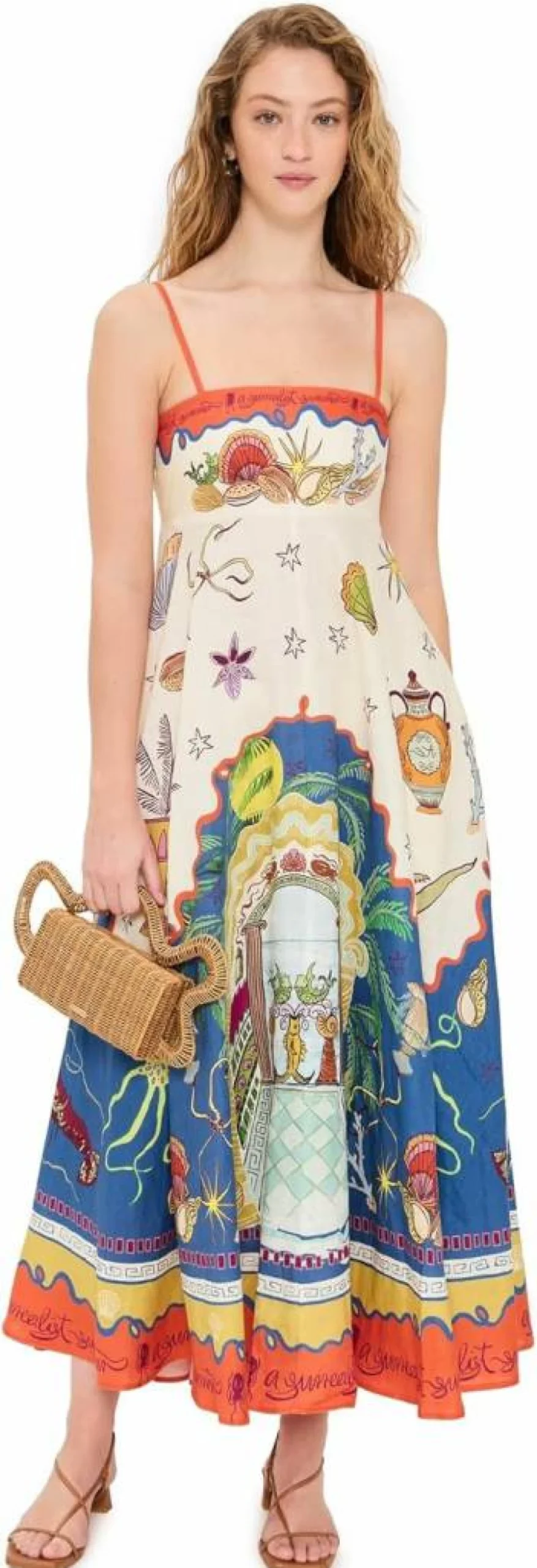 Alemais Women's Surrealist Floral Summer Sundress - Boho Chic Beach Dress