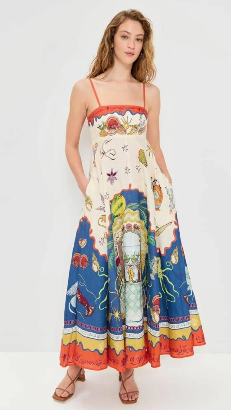 Alemais Women's Surrealist Floral Summer Sundress - Boho Chic Beach Dress