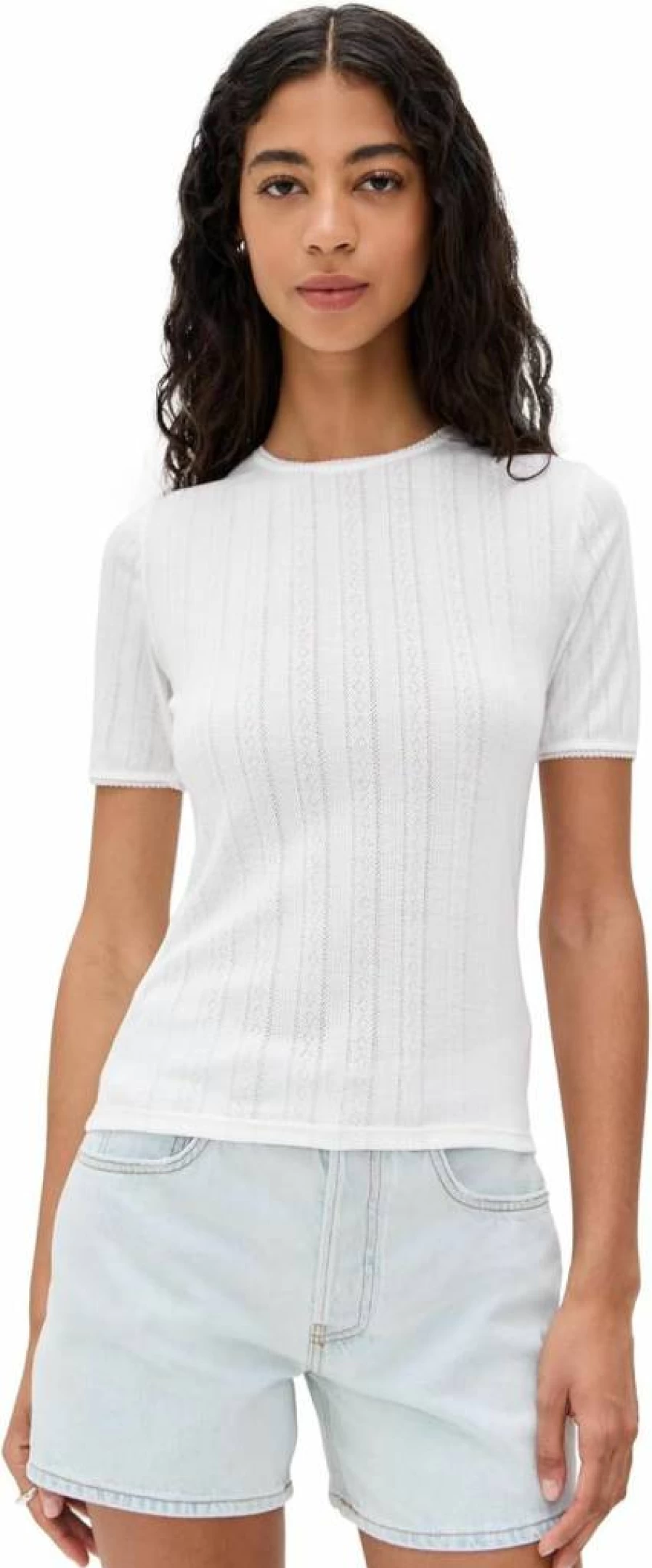 ANINE BING Women's Pia Short Sleeve Cotton T-Shirt