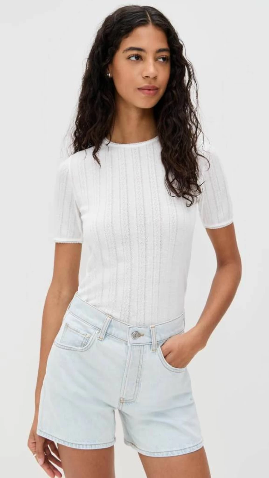 ANINE BING Women's Pia Short Sleeve Cotton T-Shirt