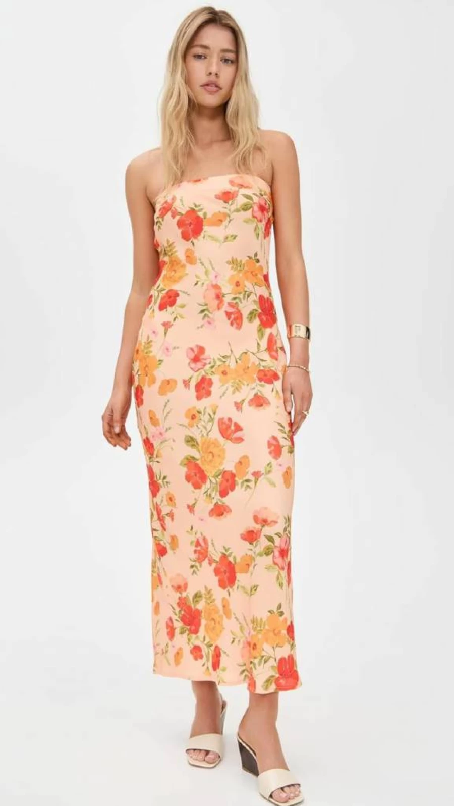 RESA Women's Anna Slip Dress - Elegant Sleeveless Midi Dress for Women