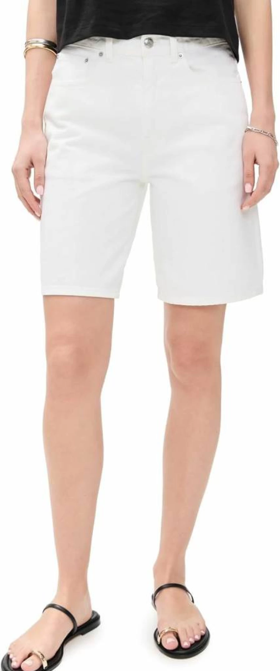 Madewell Women's High-Rise Bermuda Shorts | Classic Denim Casual Summer Shorts