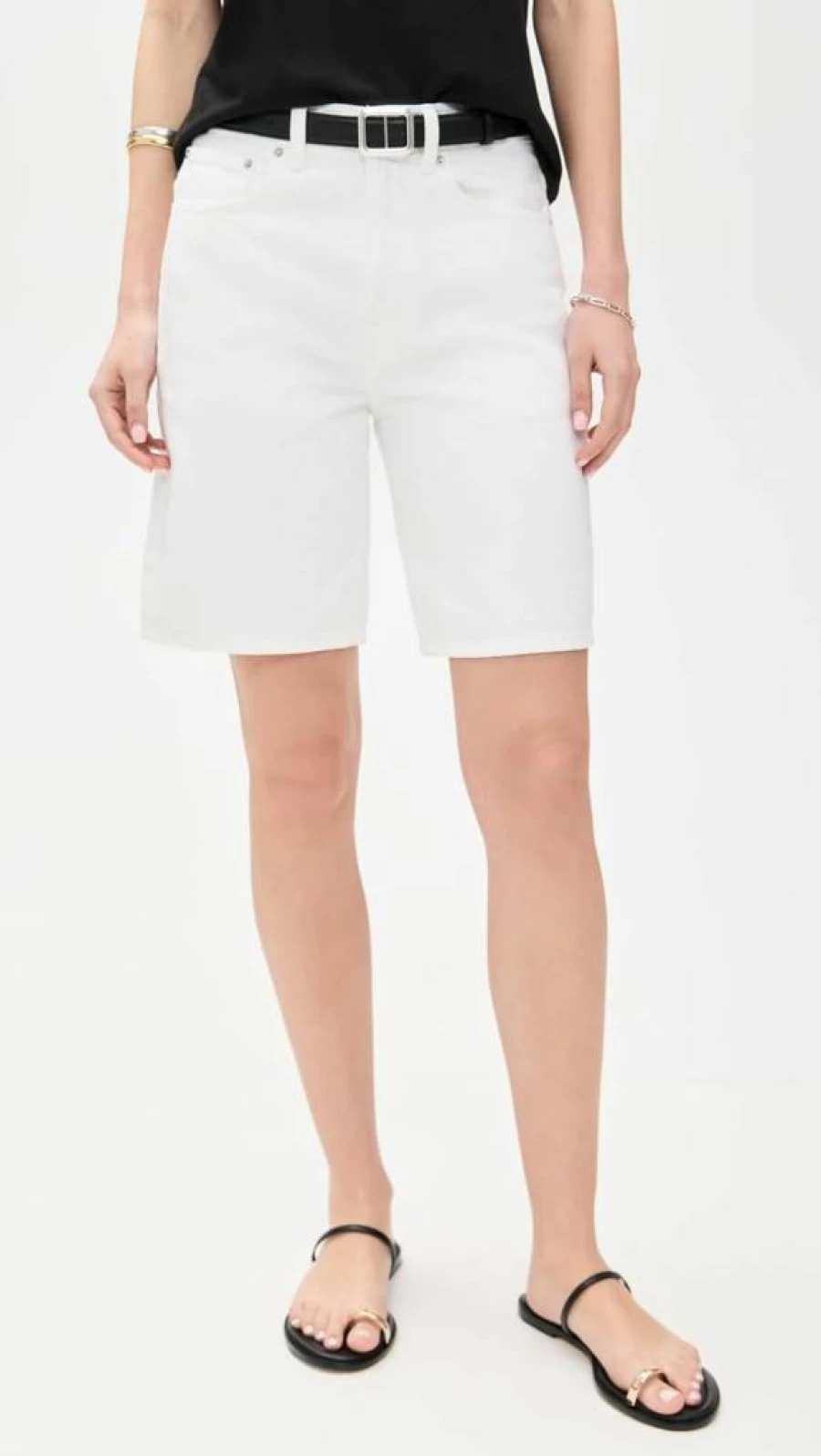 Madewell Women's High-Rise Bermuda Shorts | Classic Denim Casual Summer Shorts
