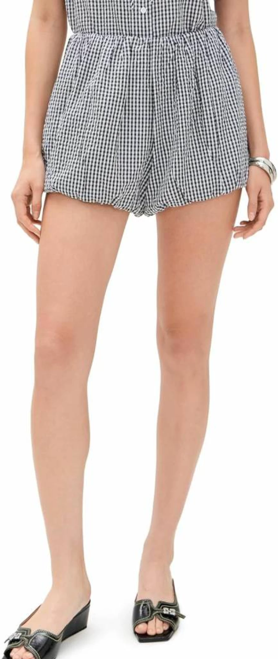 WAYF Women's Maggie High-Waisted Bubble Shorts - Stylish & Comfortable Summer Shorts