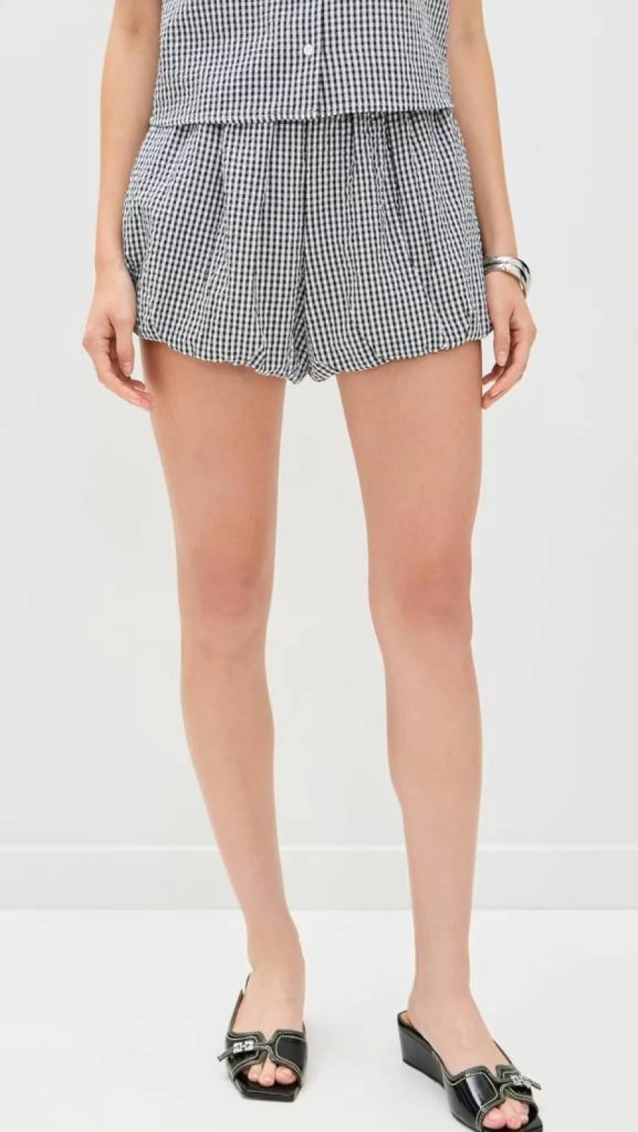 WAYF Women's Maggie High-Waisted Bubble Shorts - Stylish & Comfortable Summer Shorts