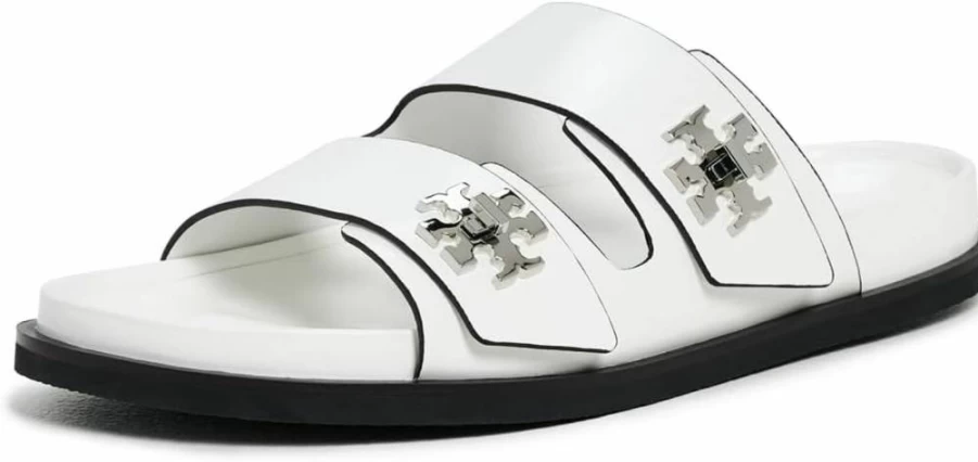 Tory Burch Women's T-Lock Slide Sandals | Comfortable Sport Slides for Women | Casual Summer Footwear