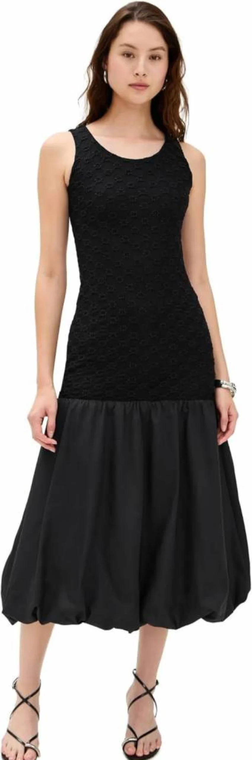 Bardot Women's Melody Lace Poplin Maxi Dress - Elegant Floral Long Dress for Summer
