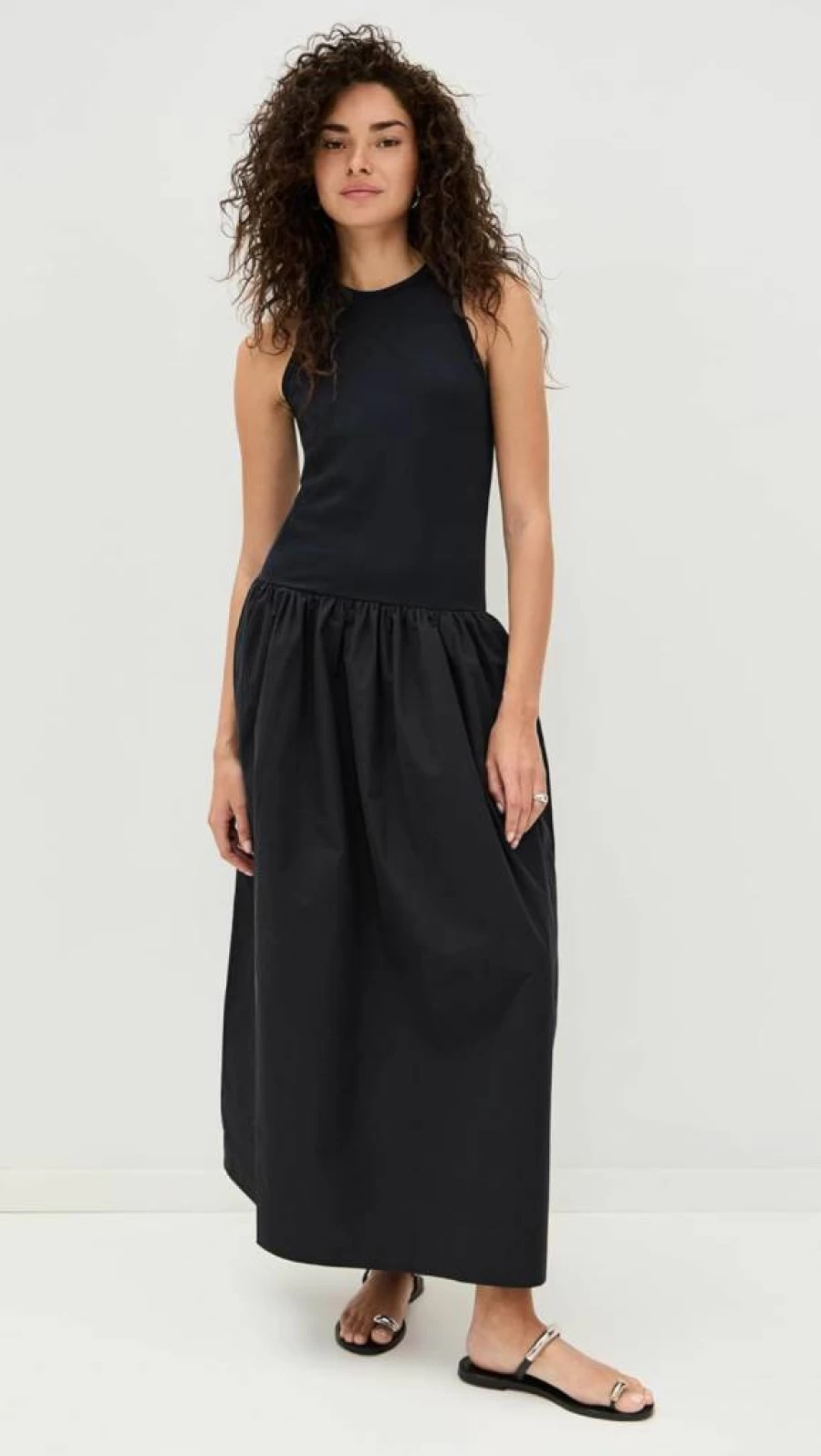FRAME Women's Slim Fit Racerback Tank Dress - Stretch Jersey Summer Mini Dress