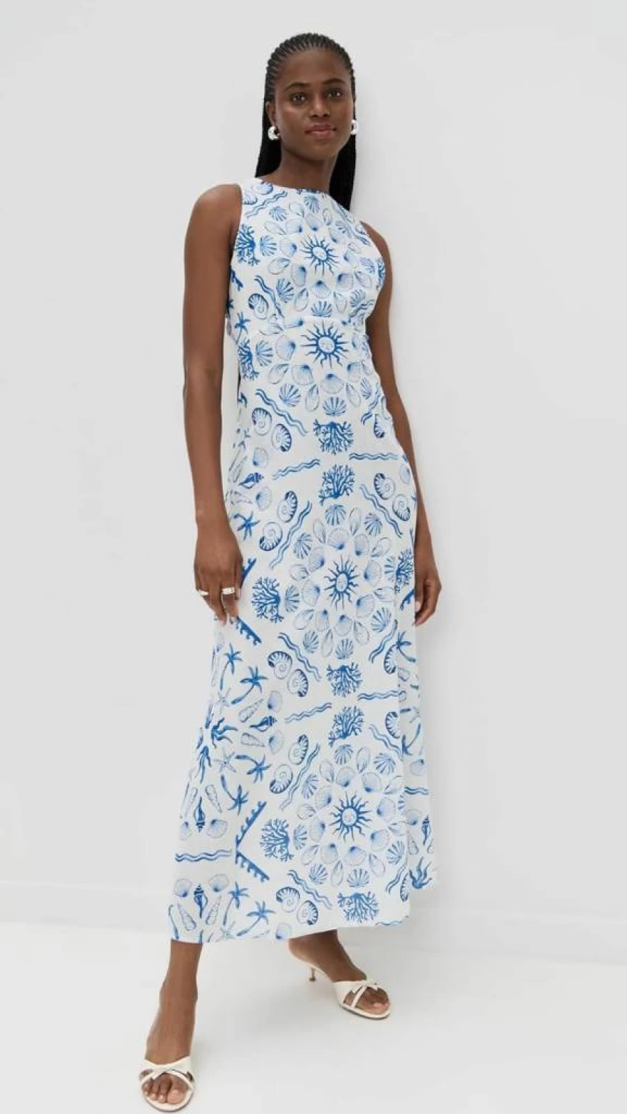 Saylor Women's Verica Linen Beach Dress - Summer Casual Shoreline Maxi Dress