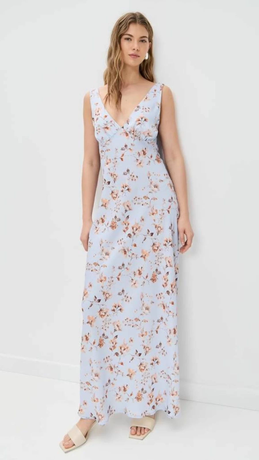 RESA Women's Floral Violet Maxi Dress - Elegant Long Sleeve Bohemian Summer Dress